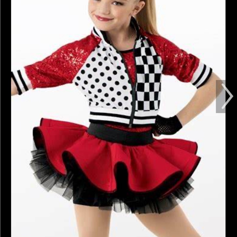 Weissman Red and Black Dance Costume